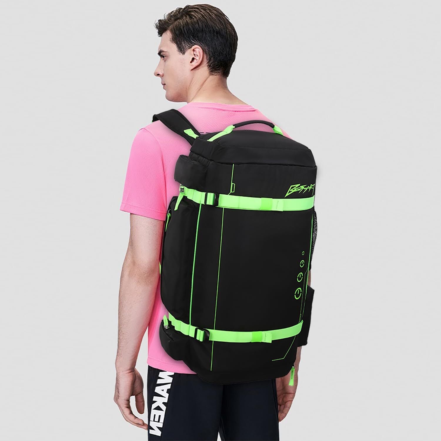 BE SMART 50L Extra Large Gym Backpack for Men, Big Gym Bag with Shoes Compart...