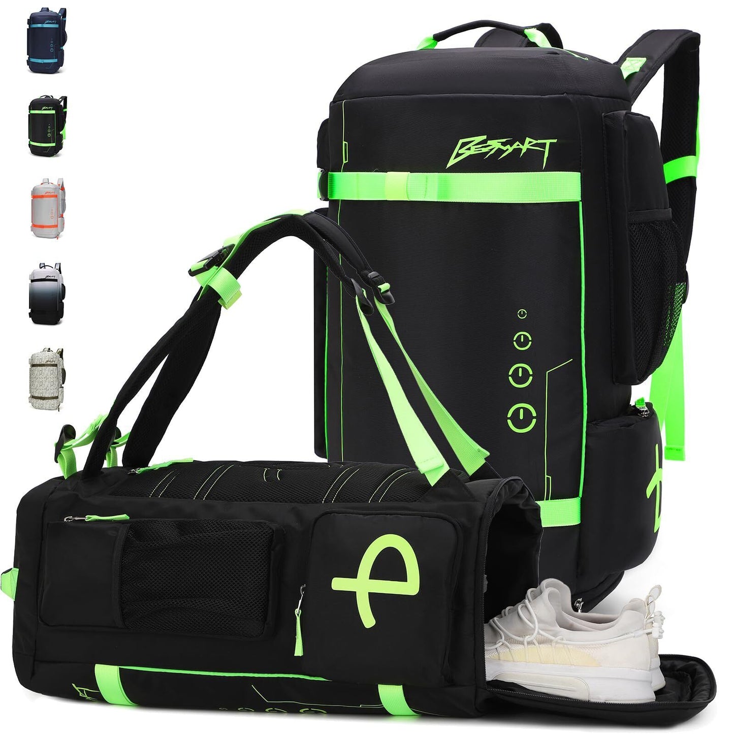 BE SMART 50L Extra Large Gym Backpack for Men, Big Gym Bag with Shoes Compart...
